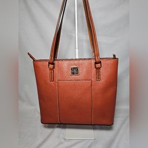 Dooney & Bourke Pebble Leather Small Lexington Tote Clementine